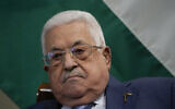 Palestinian Authority President Mahmoud Abbas meets with US Secretary of State Antony Blinken in Amman, Jordan, October 17, 2023. (AP Photo/ Jacquelyn Martin, Pool)
