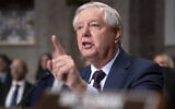 Sen. Lindsey Graham, R-South Carolina, speaks during the Senate Judiciary Committee's hearing on online child safety on Capitol Hill, Jan. 31, 2024, in Washington. (AP/Mark Schiefelbein)