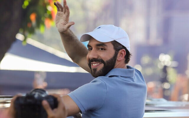 El Salvador President Nayib Bukele, who is seeking re-election, waves to supporters after voting in general elections in San Salvador, El Salvador, Sunday, Feb. 4, 2024. (AP/Salvador Melendez) El Salvador President Nayib Bukele, who is seeking re-election, waves to supporters after voting in general elections in San Salvador, El Salvador, Sunday, Feb. 4, 2024. (AP/Salvador Melendez)