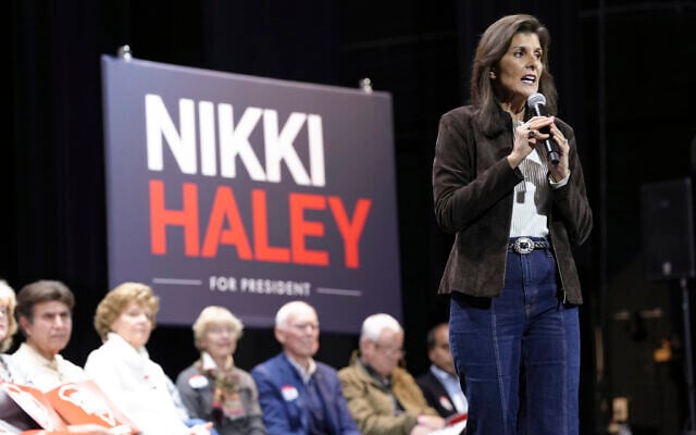 Republican presidential candidate Nikki Haley speaks during a campaign rally on February 5, 2024, in Aiken, South Carolina. (AP Photo/Meg Kinnard) Republican presidential candidate Nikki Haley speaks during a campaign rally on February 5, 2024, in Aiken, South Carolina. (AP Photo/Meg Kinnard)