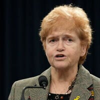 Special Envoy to Monitor and Combat Antisemitism Ambassador Deborah Lipstadt speaks during an event on Capitol Hill in Washington, February 14, 2024. (AP Photo/Susan Walsh)