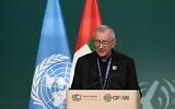 Vatican secretary of state, Cardinal Pietro Parolin, speaks during a plenary session at the COP28 UN Climate Summit, Saturday, Dec. 2, 2023, in Dubai, United Arab Emirates.(AP Photo/Rafiq Maqbool, File)