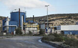 The Meitarim Industrial Zone, near the Meitarim farm outpost in the South Hebron Hills, West Bank, February 19, 2024. (AP Photo/Mahmoud Illean).