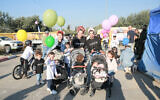 Evacuated residents return to Shokeda on February 8, 2024. (Nehorai Samimi)