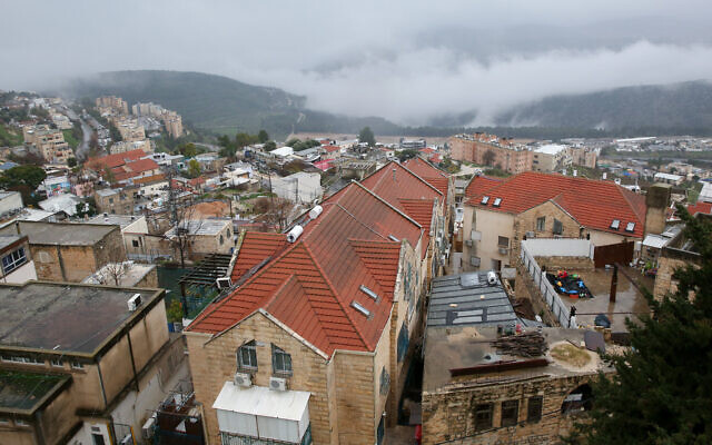 A general view of Safed on January 19, 2021. (David Cohen/FLASH90) A general view of Safed on January 19, 2021. (David Cohen/FLASH90)