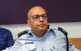 Head of Lahav 433, Deputy Superintendent Moti Levi, at a court hearing in the submarine affair at the Tel Aviv District court, on September 14, 2023. (Flash90)