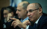 Bank of Israel Governor Amir Yaron attends Knesset Finance Committee meeting on January 30, 2024 (Photo by Yonatan Sindel/Flash90)