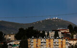 View of an Israeli military base in Meron, northern Israel, February 27, 2024. (David Cohen/Flash90)