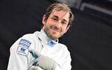 Israeli fencer Yuval Freilich at the Qatar Grand Prix, January 31, 2024. (FIE [Fédération Internationale d'Escrime] on X, used in accordance with Clause 27a of the Copyright Law)