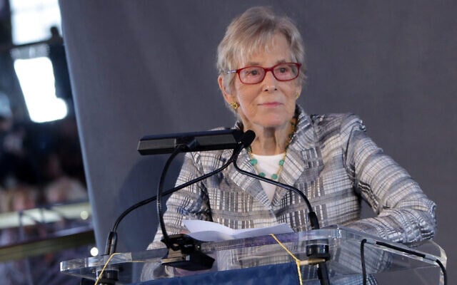 Dr. Ruth Gottesman speaks at a Albert Einstein College of Medicine event at the Rainbow Room in Manhattan, May 17, 2016. (Brent N. Clarke/Getty Images via JTA)
