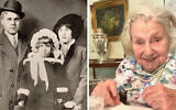 Pearl Berg at 3-years-old with her parents Archiebald and Anna (Gerson) Synenberg in 1913; at right, Berg in recent years. (Gerontology Research Institute, Gerry Teitelbaum/Judy Taback)