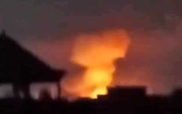 File - Footage of US strikes on the Iraq-Syria border on February 2, 2024. (Screen capture/X)