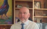 Judge Greg Kreis in a reelection campaign video dated January 18, 2024. (Screen capture: Youtube. Used in accordance with Clause 27a og the Copyright Law)