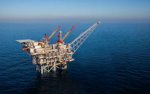Tamar natural gas field off the coast of Israel. (Courtesy)