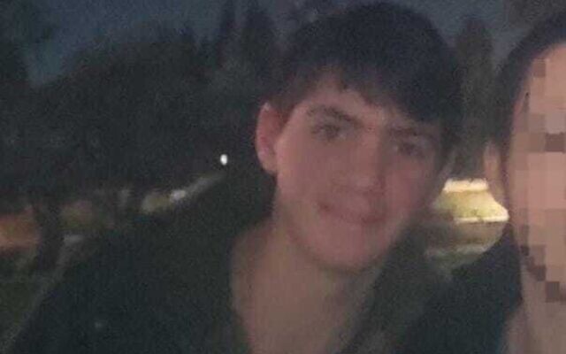 An undated photo of Uria Hartum, 16, who was killed on February 29, 2024 in a terror attack outside the settlement of Eli. (Courtesy) An undated photo of Uria Hartum, 16, who was killed on February 29, 2024 in a terror attack outside the settlement of Eli. (Courtesy)