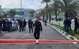 Illustrative: The scene of a fatal shooting in the northern Arab city of Umm Al-Fahm, February 25, 2024. (Israel Police)