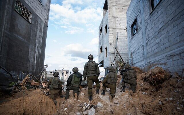 IDF troops seen operating in Gaza in this handout photo cleared for publication on February 4, 2024. (IDF) IDF troops seen operating in Gaza in this handout photo cleared for publication on February 4, 2024. (IDF)