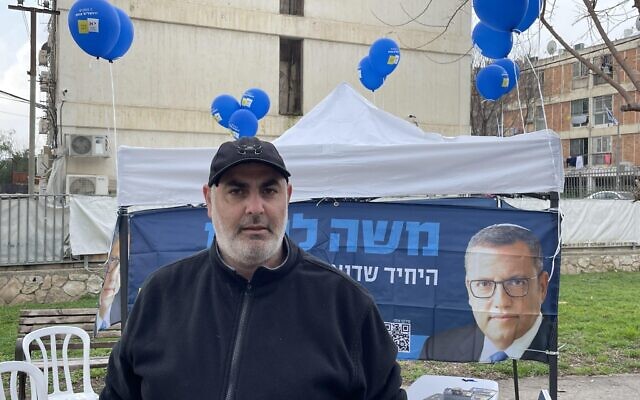 Jerusalem resident Shlomo Cohen speaks after voting in the municipal elections, February 27, 2024 (Jeremy Sharon) Jerusalem resident Shlomo Cohen speaks after voting in the municipal elections, February 27, 2024 (Jeremy Sharon)