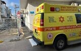 Illustrative: A Magen David Adom ambulance is seen at Tel Aviv's Hatikvah neighborhood, March 19, 2024. (Magen David Adom)