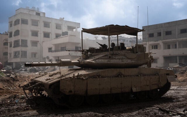 IDF troops operate inside the Gaza Strip in this undated handout photo published on March 22, 2024. (Israel Defense Forces) IDF troops operate inside the Gaza Strip in this undated handout photo published on March 22, 2024. (Israel Defense Forces)