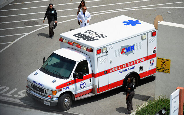 Illustrative: An American Medical Response ambulance in California. (KEVORK DJANSEZIAN / GETTY IMAGES NORTH AMERICA / Getty Images via AFP) Illustrative: An American Medical Response ambulance in California. (KEVORK DJANSEZIAN / GETTY IMAGES NORTH AMERICA / Getty Images via AFP)