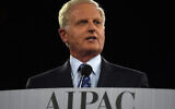 Howard Kohr, CEO of AIPAC (American Israel Public Affairs Committee), speaks at the start of the AIPAC 2016 Policy Conference on March 20, 2016 in Washington, DC. (MOLLY RILEY / AFP)