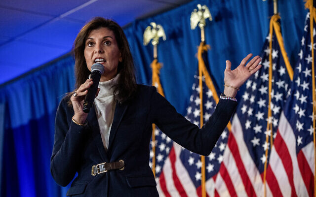 US Republican presidential hopeful Nikki Haley speaks during a campaign rally in Portland, Maine, on March 3, 2024. (Photo by Joseph Prezioso / AFP) US Republican presidential hopeful Nikki Haley speaks during a campaign rally in Portland, Maine, on March 3, 2024. (Photo by Joseph Prezioso / AFP)