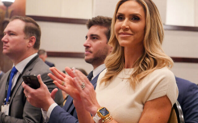 Lara Trump, daughter-in-law of former US President Donald Trump, attends the Republican National Committee (RNC) Spring meeting on March 8, 2024, in Houston, Texas. (Photo by Cécile Clocheret / AFP) Lara Trump, daughter-in-law of former US President Donald Trump, attends the Republican National Committee (RNC) Spring meeting on March 8, 2024, in Houston, Texas. (Photo by Cécile Clocheret / AFP)
