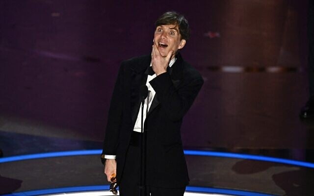 Irish actor Cillian Murphy accepts the award for Best Actor in a Leading Role for 'Oppenheimer' onstage during the 96th Annual Academy Awards at the Dolby Theatre in Hollywood, California on March 10, 2024. (Patrick T. Fallon / AFP)