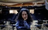 Israeli conductor Bar Avni poses during a photo session at the Philharmonie in Paris on March 18, 2024. (Stephane De Sakutin/AFP)