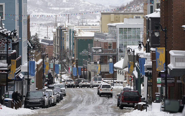 Main Street is shown Thursday, Jan. 28, 2021, in Park City, Utah. (AP Photo/Rick Bowmer)