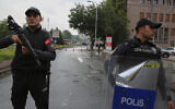 Illustrative: Turkish security forces in Ankara, October 1, 2023. (Ali Unal/AP)