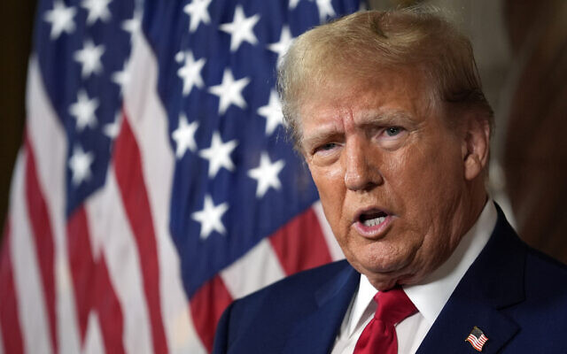 Republican presidential candidate Donald Trump speaks at his Mar-a-Lago estate, March 4, 2024, in Palm Beach, Florida. (AP Photo/Rebecca Blackwell) Republican presidential candidate Donald Trump speaks at his Mar-a-Lago estate, March 4, 2024, in Palm Beach, Florida. (AP Photo/Rebecca Blackwell)