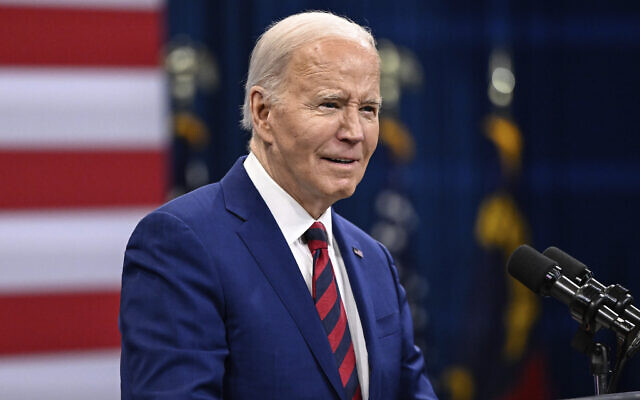 US President Joe Biden delivers a speech about healthcare at an event in Raleigh, North Carolina, Tuesday, March 26, 2024. (AP Photo/Matt Kelley)