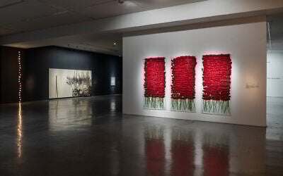 The Israel Museum's 'The Dawn of Darkness: Elegy in Contemporary Art' exhibit commemorating the Hamas attacks of October 7, opened March 15, 2024 (Courtesy Israel Museum)