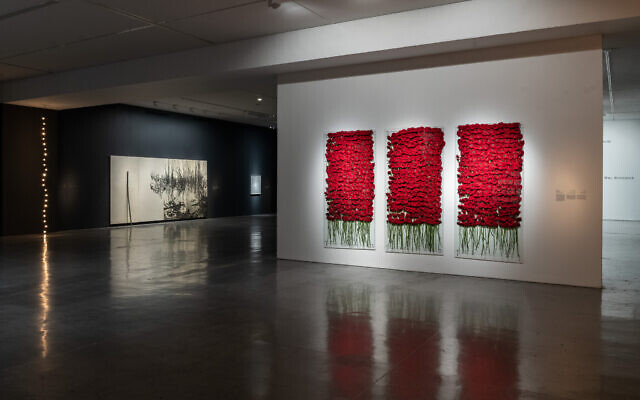 The Israel Museum's 'The Dawn of Darkness: Elegy in Contemporary Art' exhibit commemorating the Hamas attacks of October 7, opened March 15, 2024 (Courtesy Israel Museum)