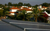 Solar panels on the roof of a private homeon n Aug 13 , 2009. (Chen Leopold / Flash 90)