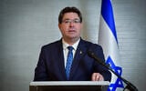 Ofir Akunis attending a conference in Tel Aviv, January 17, 2024. (Avshalom Sassoni/Flash90)