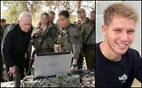 Left: Defense Minister Yoav Gallant meets with troops at an army base, March 31, 2024. (Ariel Hermoni/Defense Ministry); Right: Sgt. First Class Sivan Weil (Israel Defense Forces)