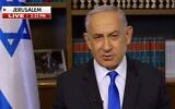 Prime Minister Benjamin Netanyahu is interviewed on Fox News on March 11, 2024 (Screen grab)