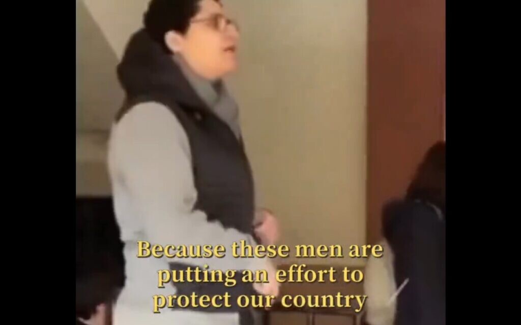 Lebanese nun Maya Ziadeh tells her students to pray for the “men of the resistance” in southern Lebanon, March 2024. (X screenshot; used in accordance with clause 27a of the Copyright Law)