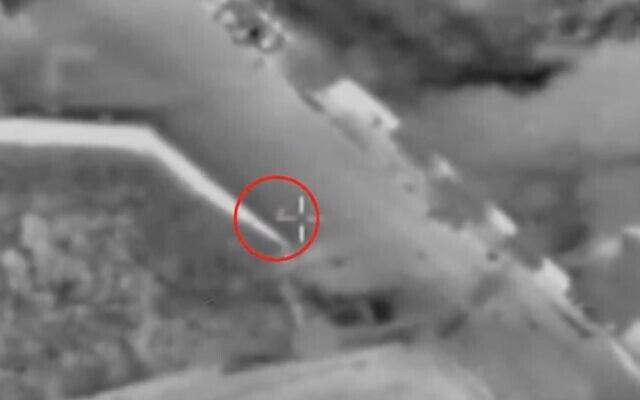 Footage of an IDF airstrike in Lebanon on March 1, 2024. (Screen capture/X) Footage of an IDF airstrike in Lebanon on March 1, 2024. (Screen capture/X)