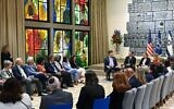 President Isaac Herzog meets a group of visiting Democratic congresspeople, March 28, 2024 (Maayan Toaf/GPO)