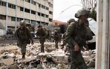 IDF troops operate at Shifa Hospital in the Gaza Strip, in a handout image published by the military on March 19, 2024. (Israel Defense Forces)