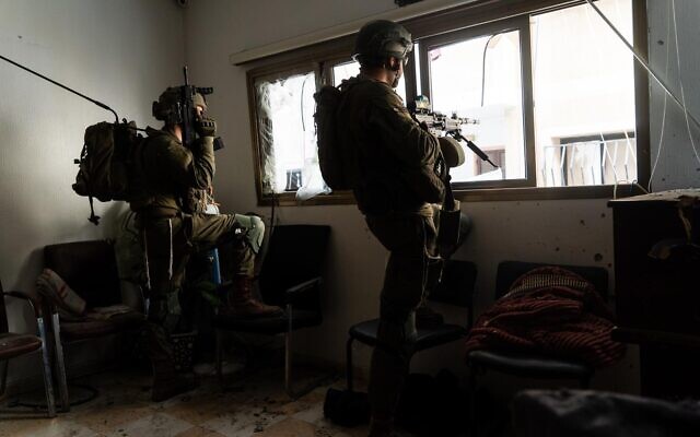 Troops operate in Gaza in an undated handout image released for publication March 25, 2024. (Israel Defense Forces)