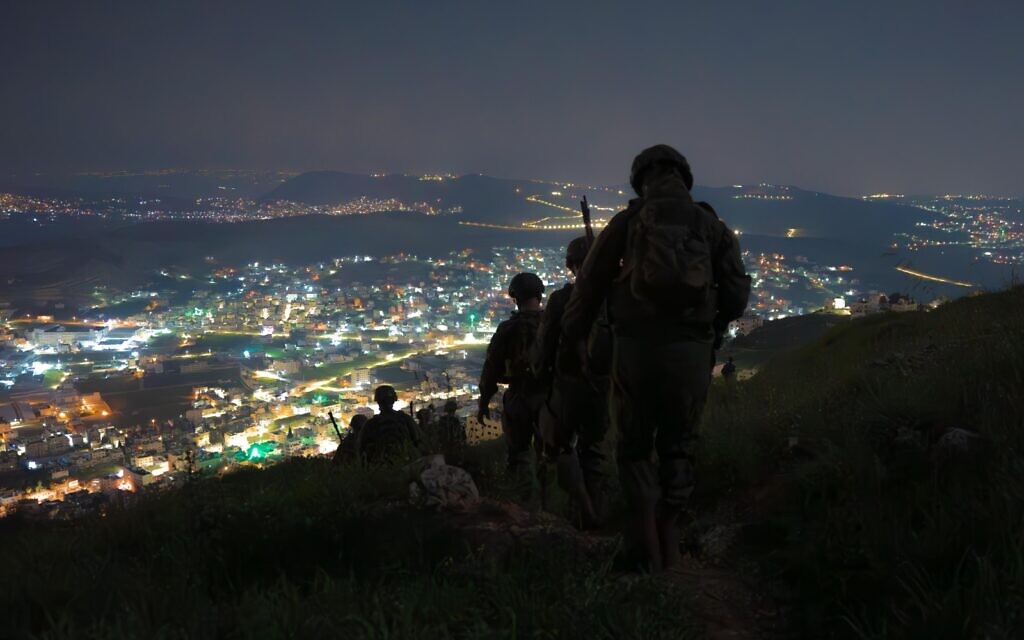 IDF troops operate in the West Bank early March 26, 2024. (Israel Defense Forces)