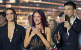 Eden Golan, winner of the reality show 'The Next Star to the Eurovision' during the final of the show on February 6, 2024. (Koko/Flash90)