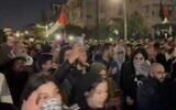 Hundreds of demonstrators march on the Israeli embassy in Amman, March 24, 2024 (X screenshot, used in accordance with Clause 27a of the copyright law)