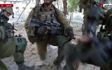 Israeli troops are seen in Gaza City's Shati camp in November 2023, in leaked footage published by Al Jazeera in March 2024. (Screenshot: X)