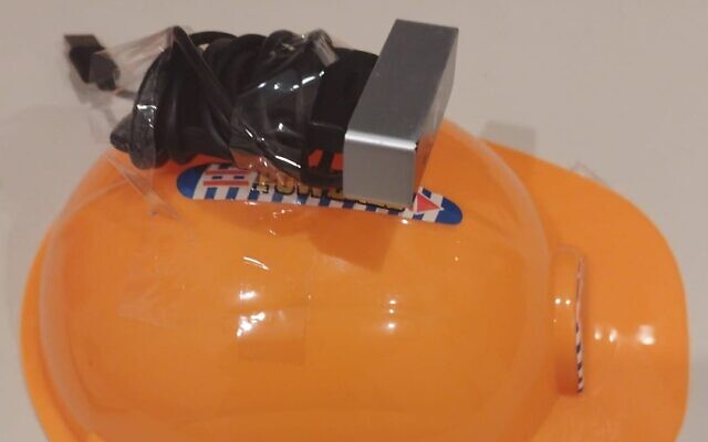 Prototype of a facial recognition device which would be added to IDF soldiers equipment. (courtesy)